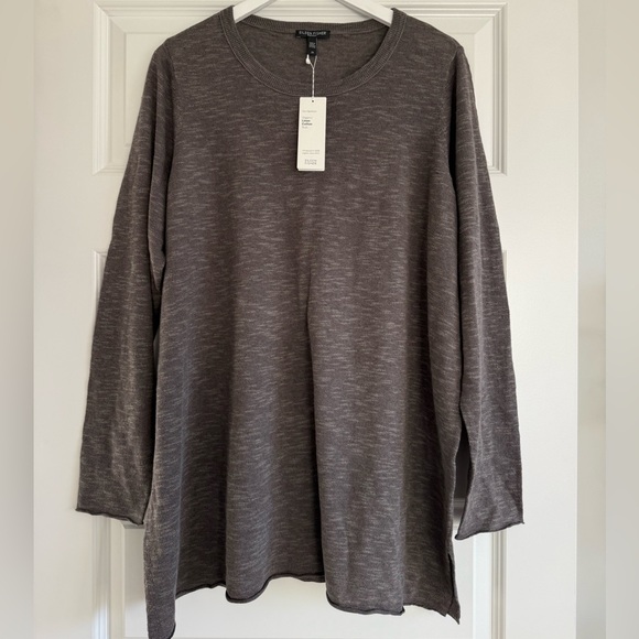 Eileen Fisher Brown Tunic Top - Picture 1 of 13